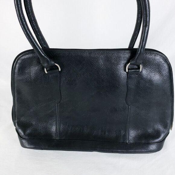 Ellington Satchel Tote Bag Black Leather Structured Retro 90s Minimalist City - Picture 6 of 11